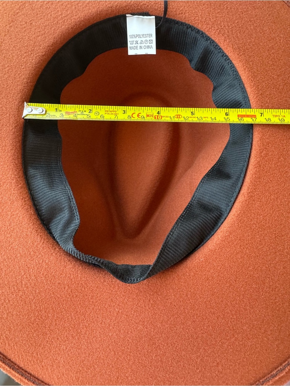 STYLINE Rust Wide Brim Rancher Hat Boho Western Fedora - Picture 5 of 8